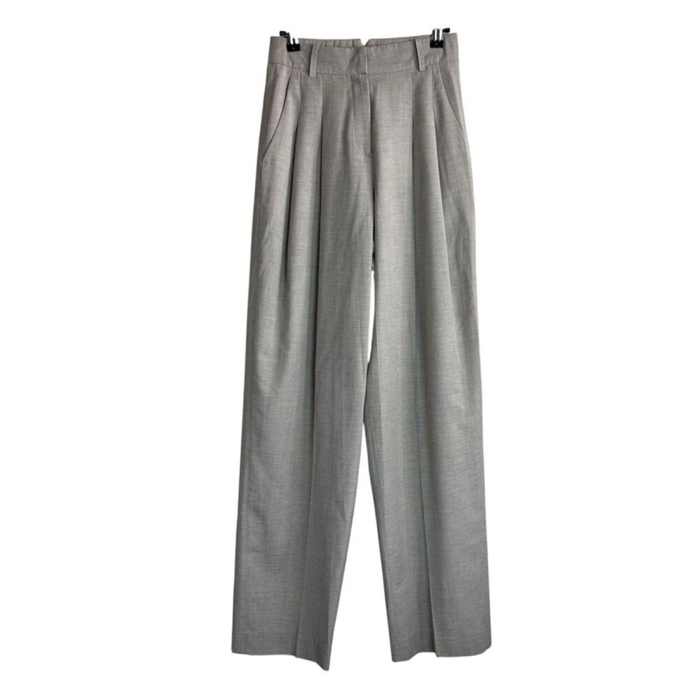The Frankie Shop Pants Women’s XS Pleated Wide Leg Tencel Wool Trouser